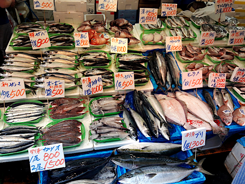Fish Products Ameyoko in Tokyo