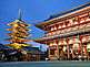 Senso-ji Temple at night in Asakusa in Tokyo