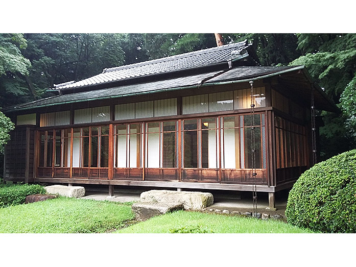 Teahouse Kakuun-tei of Meiji Jingu Inner Garden in Toyko