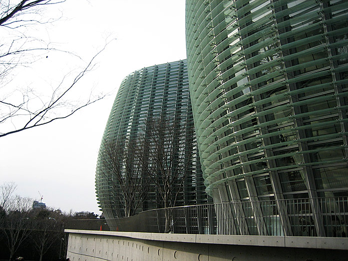 Glass Facade of The National Art Center in Tokyo