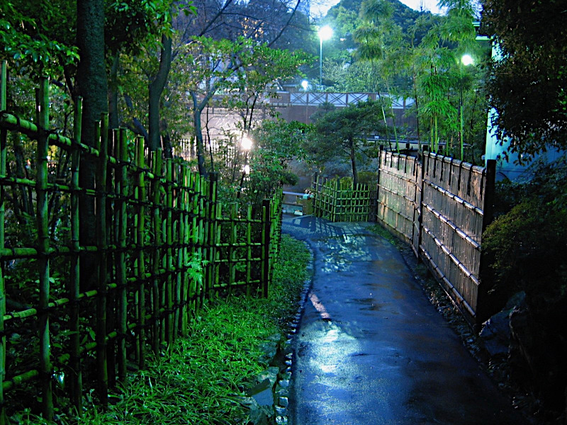 Hotel Chinzanso Garden at night in Tokyo