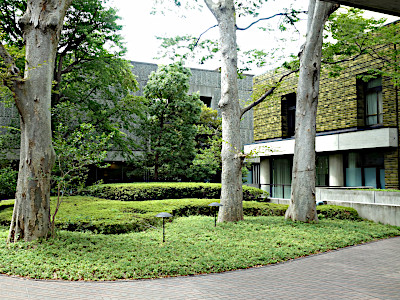 Courtyard of National Museum of Western Art in Ueno Park Tokyo Courtyard of National Museum of Western Art in Ueno Park Tokyo