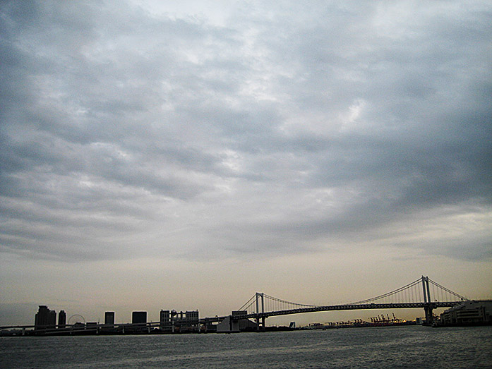 Rainbow Bridge View from Odaiba in Tokyo