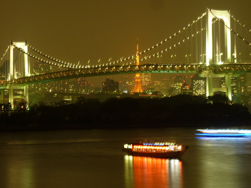 Tokyo Rainbow Bridge View From Odaiba