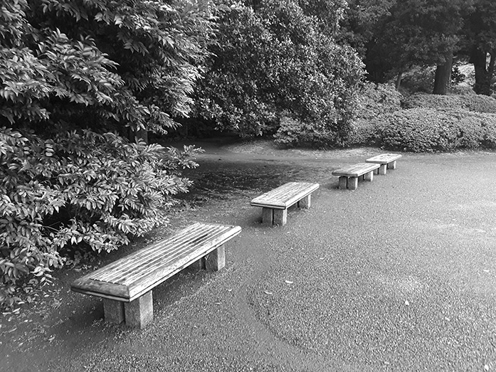 Benches Rikugien Garden in Tokyo