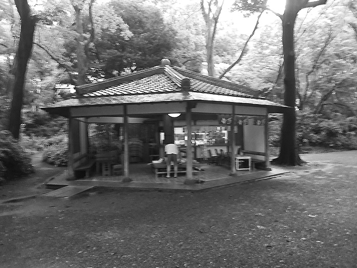 Kiosk Rikugien Garden in Tokyo