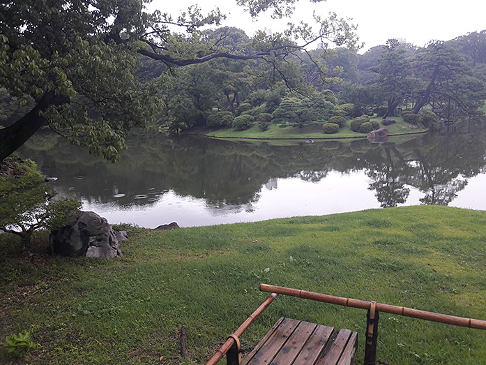 View from Tea House Fukiage-chaya Rikugien Garden