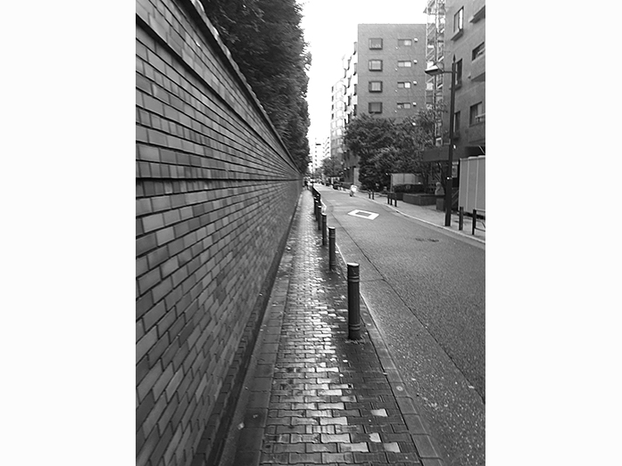 Wall Rikugien Garden in Tokyo