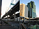 Street Scene (left) and Izumi Garden Tower (right) in Roppongi District in Tokyo