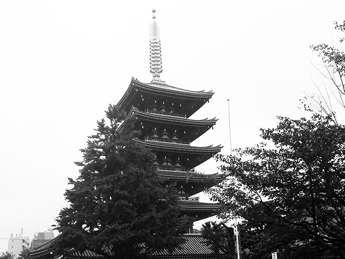 Five-storied Pagoda at Sensoji Temple in Asakusa Tokyo