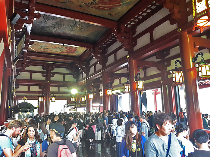 Main Hall (Hondo) Sensoji Temple in Asakusa Tokyo