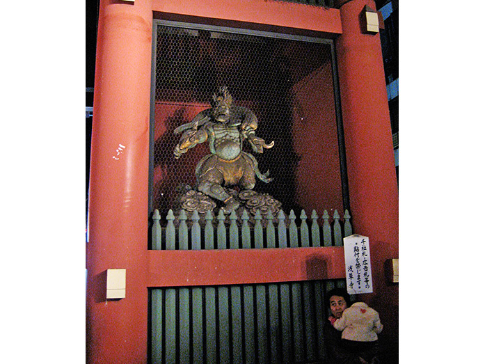 Nio Guardian at Kaminari-mon Gate of Sensoji Temple in Asakusa