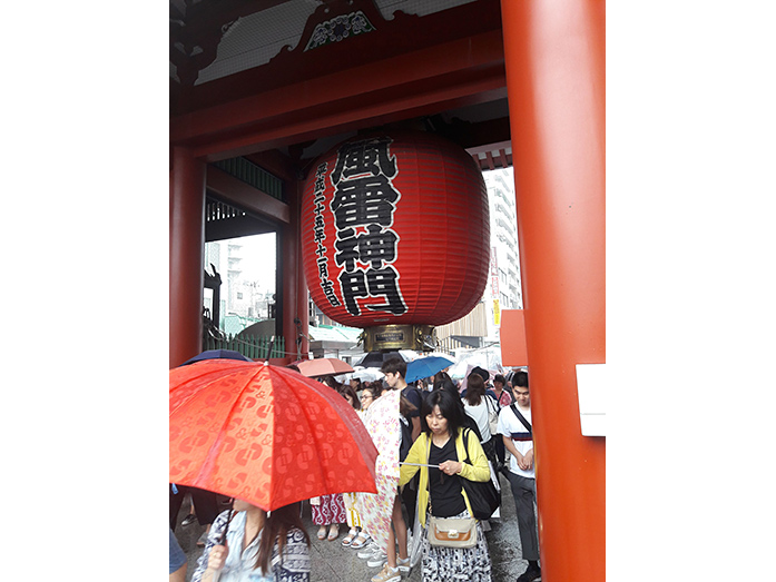 Giant Red Chochin (Paper Lantern) at Kaminari-mon Gate of Sensoji