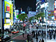 Shibuya Street Scene at night in Toyko