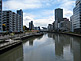 Walking along Meguro River in Shinagawa in Tokyo