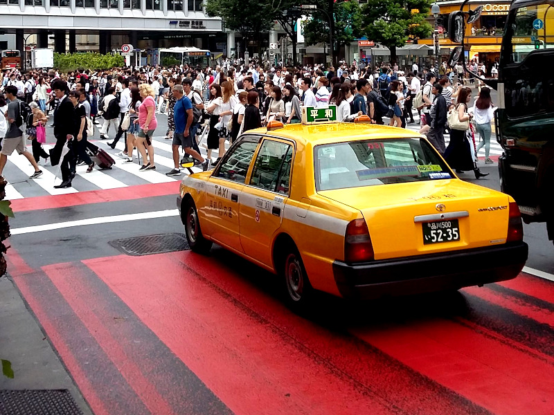 Taxi Shibuya in Tokyo