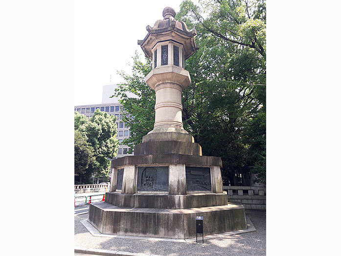 Huge Stone Lantern, Yasukuni Shrine in Tokyo