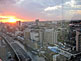 View from the Technowave 100 Building at Sunset over Yokohama