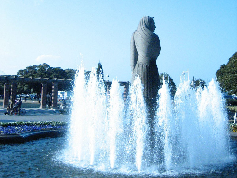 Fountain Yamashita Park in Yokohama