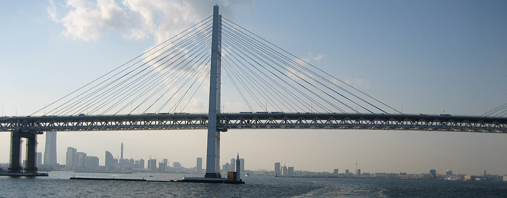 Yokohama Bay Bridge in Japan